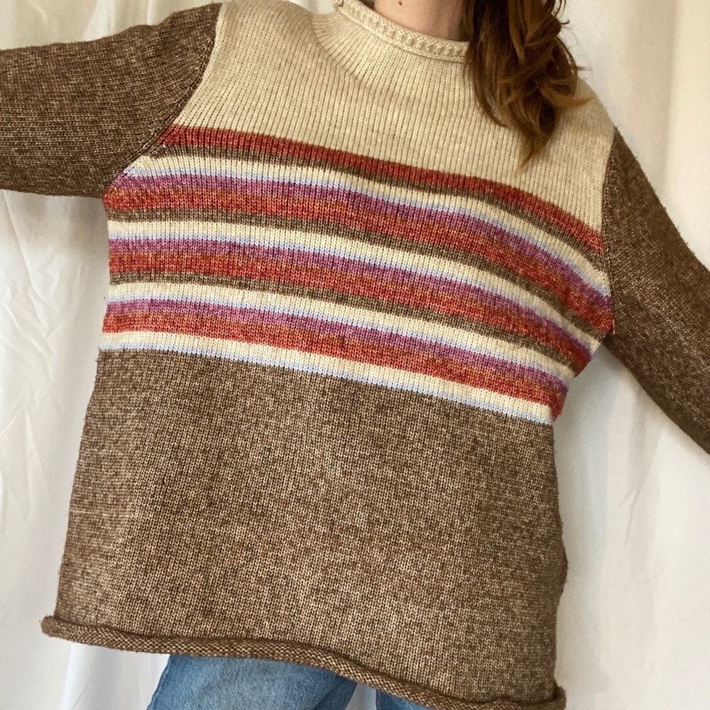 Oversized Knit Mock Neck Sweater